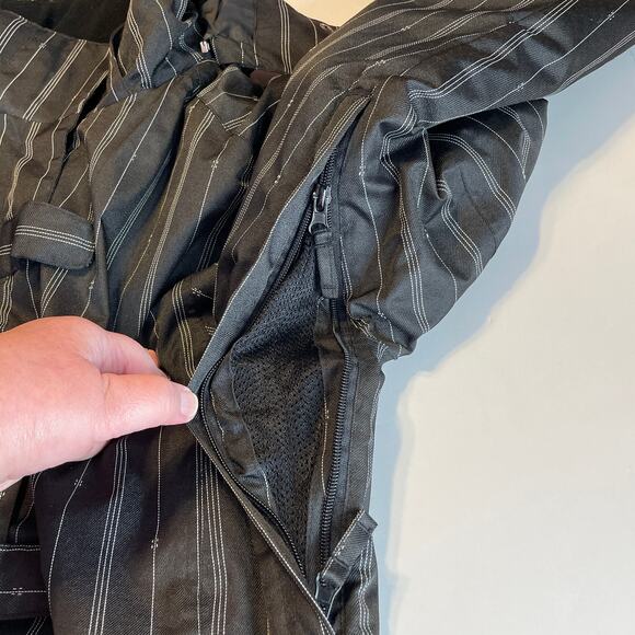 Pulse Black White Stripe Outdoor Insulated Snowboard Sport Winter Ski Jacket M - Picture 10 of 13